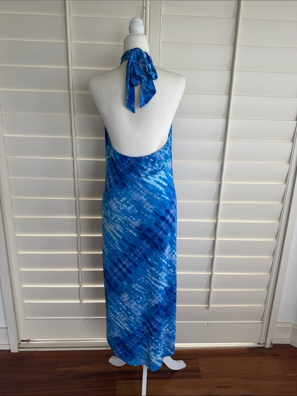 VENUS Blue Halter Dress L - Picture 4 of 6